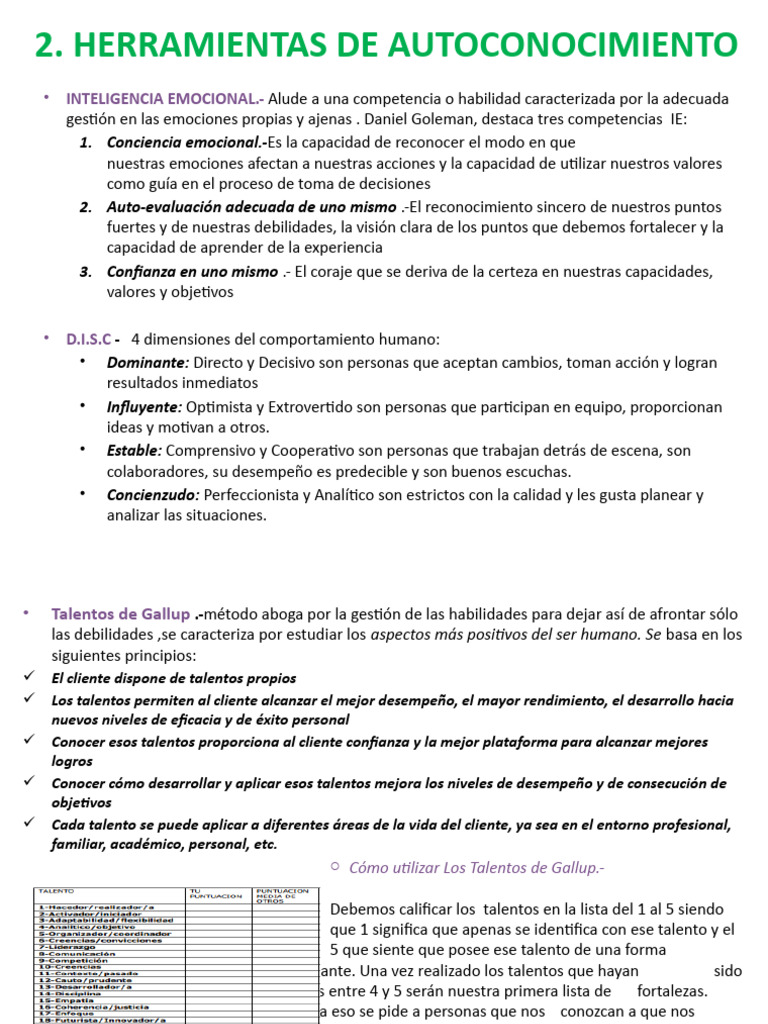 Herramientas De Autoconocimiento Pdf Las Emociones Inteligencia