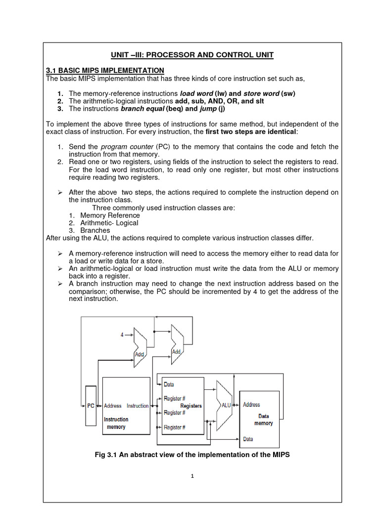 Cao Unit 3 Notes Pdf Central Processing Unit Computer Hardware