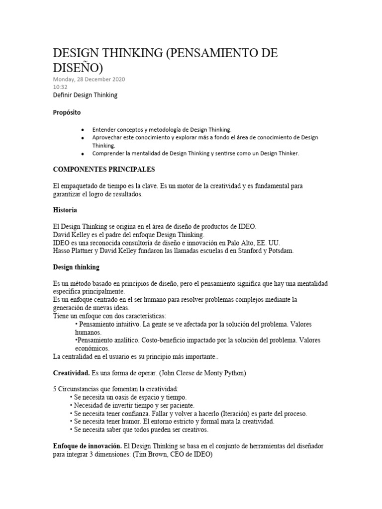 Introducción al Design Thinking | PDF | El pensamiento de diseño | Diseño