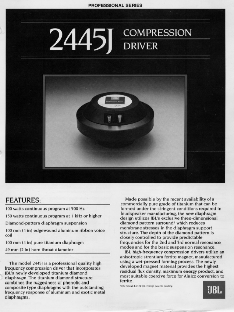 JBL Professional Series 2445 Jスピーカー JBL Professional Series