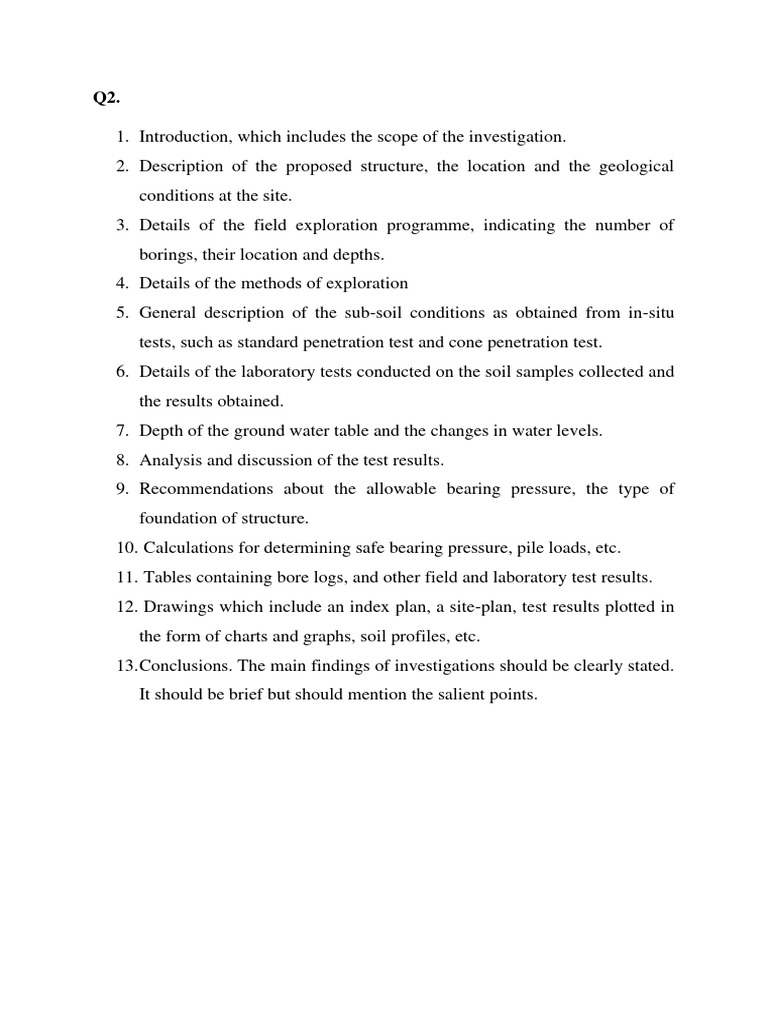Geotechnical Investigation Report | PDF | Teaching Methods & Materials