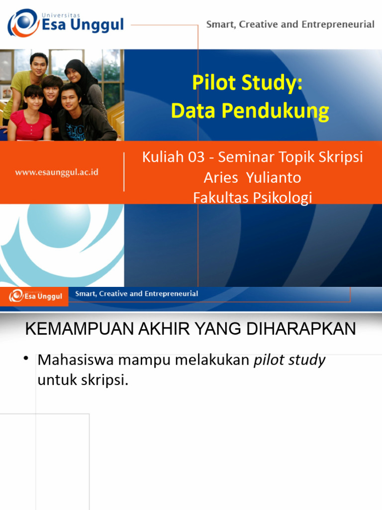 Panduan Melakukan Pilot Study Skripsi | PDF