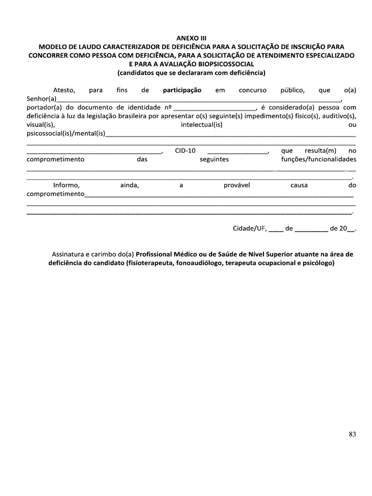 Laudo Modelo Tea | PDF