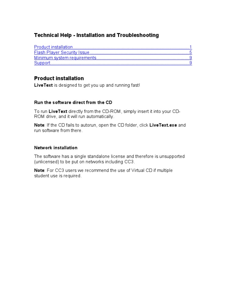 Technical Help - Installation and Troubleshooting | PDF