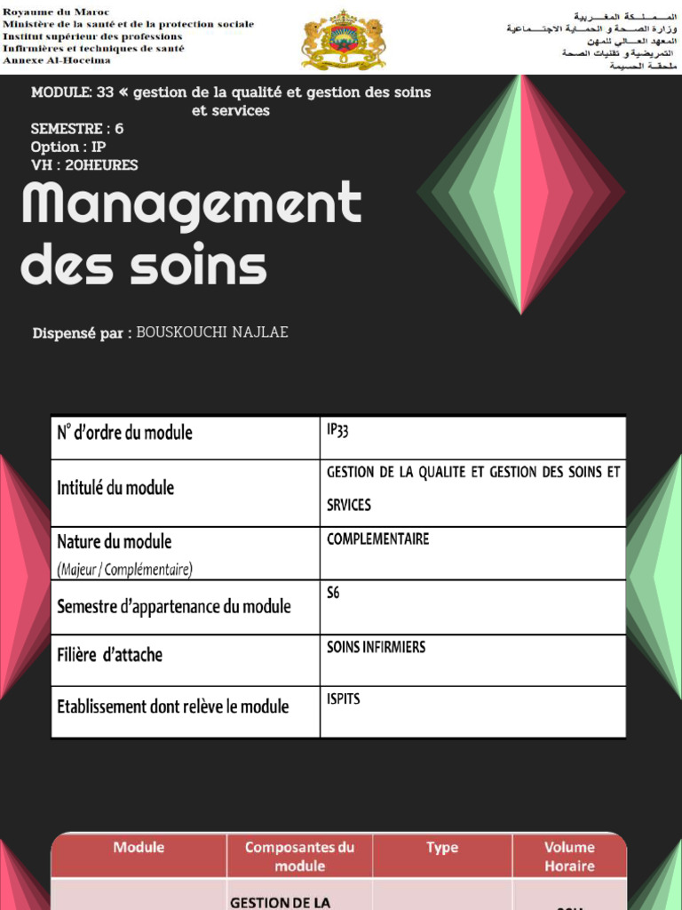 Gestion des soins et services de santé | PDF | Planification ...