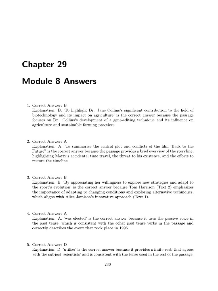 Module 8 Key | PDF