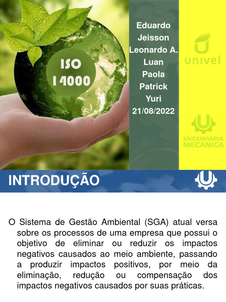 Implementação do SGA ISO 14001 em Frigorífico | PDF | Gestão de ...
