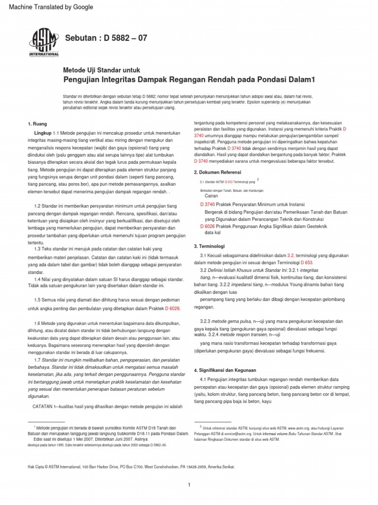 Astm 5882 | PDF | Teknologi & Rekayasa