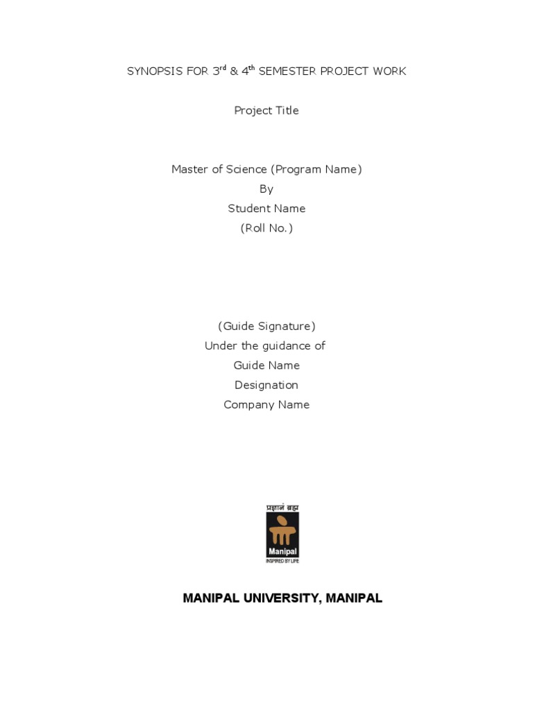 Project Synopsis Guidelines for MS Students | PDF | Business ...