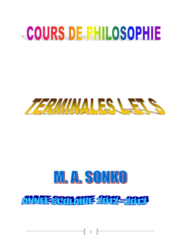 Origines et Définition de la Philosophie | PDF | Métaphysique | Vérité
