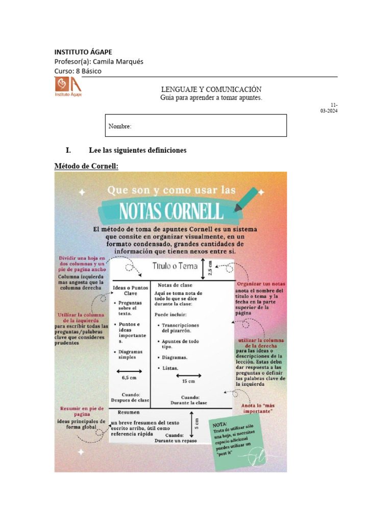 Guía de Apuntes para 8º Básico | PDF | Arte