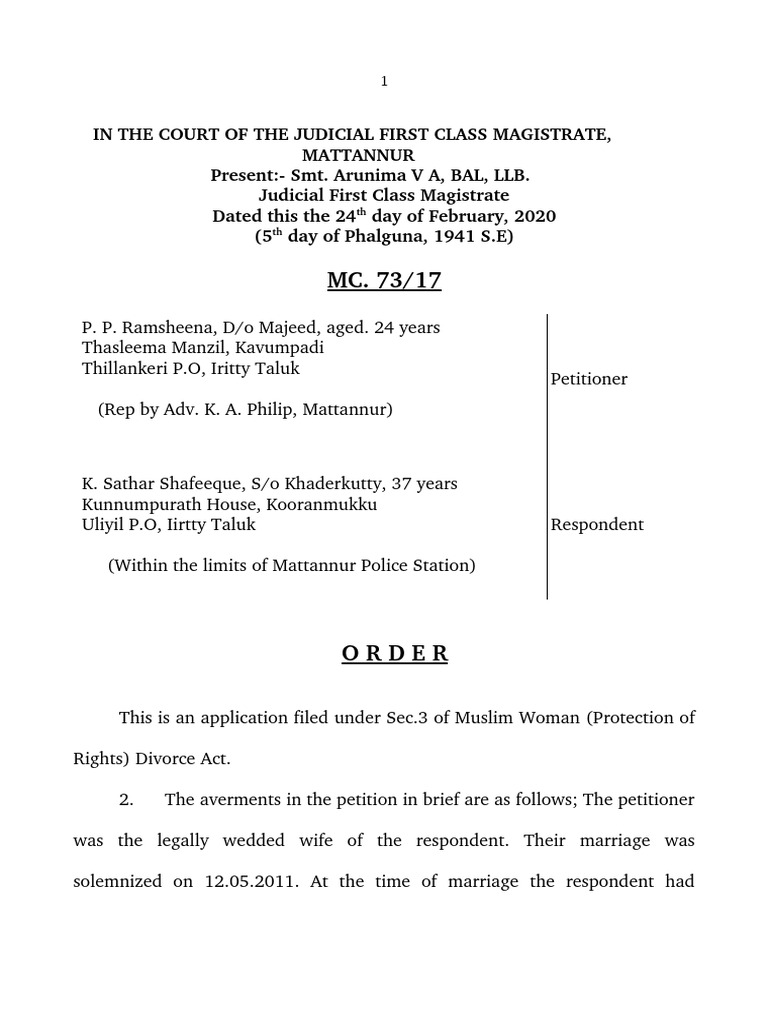 KLKN240020022017 1 2020-02-24 | PDF | Marriage | Divorce