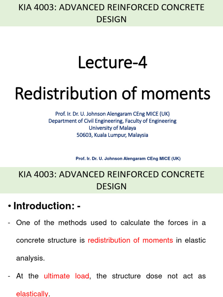 The Mechanics of the Redistribution