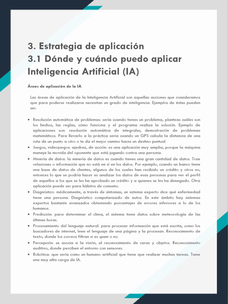 Aplicaciones de la Inteligencia Artificial | PDF | Inteligencia ...