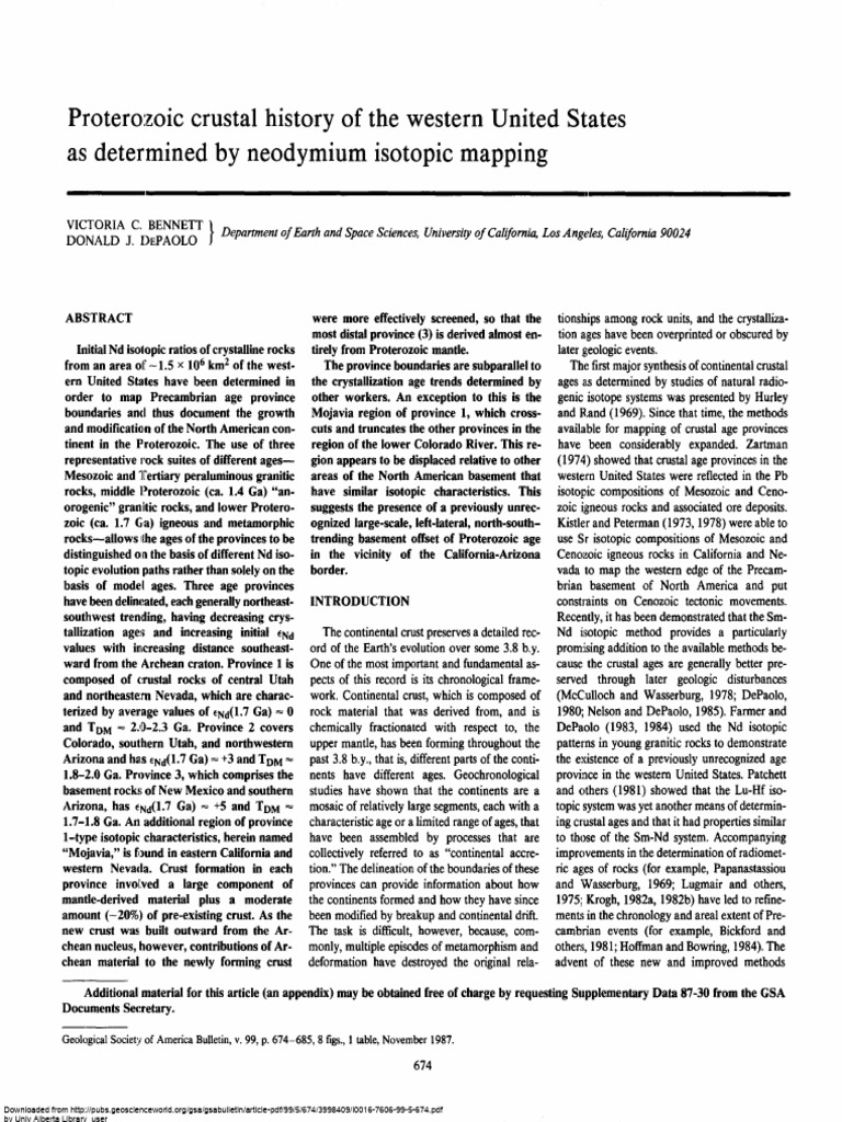 Proterozoic Crustal History Mapping | PDF | Petrology | Geology