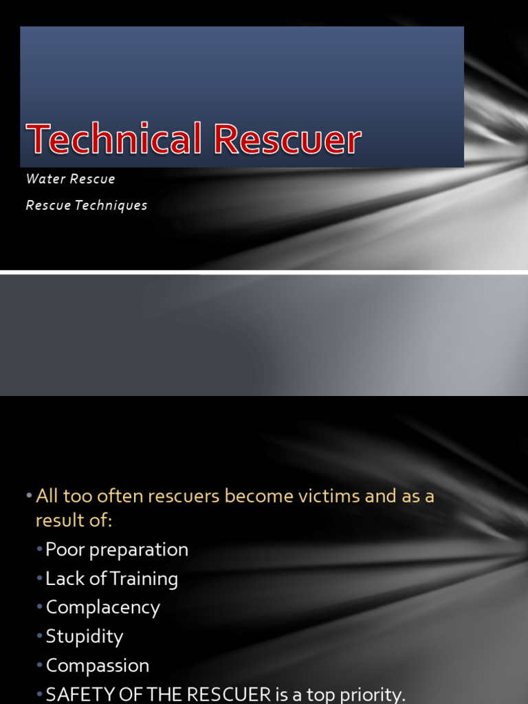TR Water Rescue Techniques | PDF | Hypothermia | Swimming