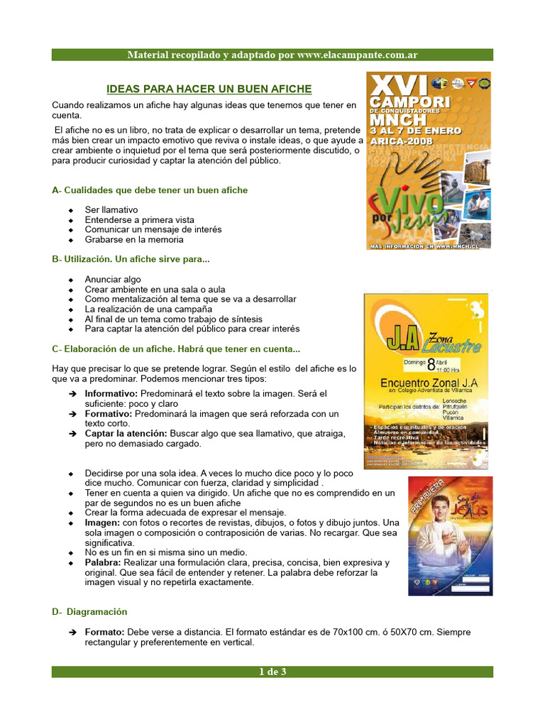 Ideas para crear afiches efectivos | PDF | Póster | Pintura con acuarelas