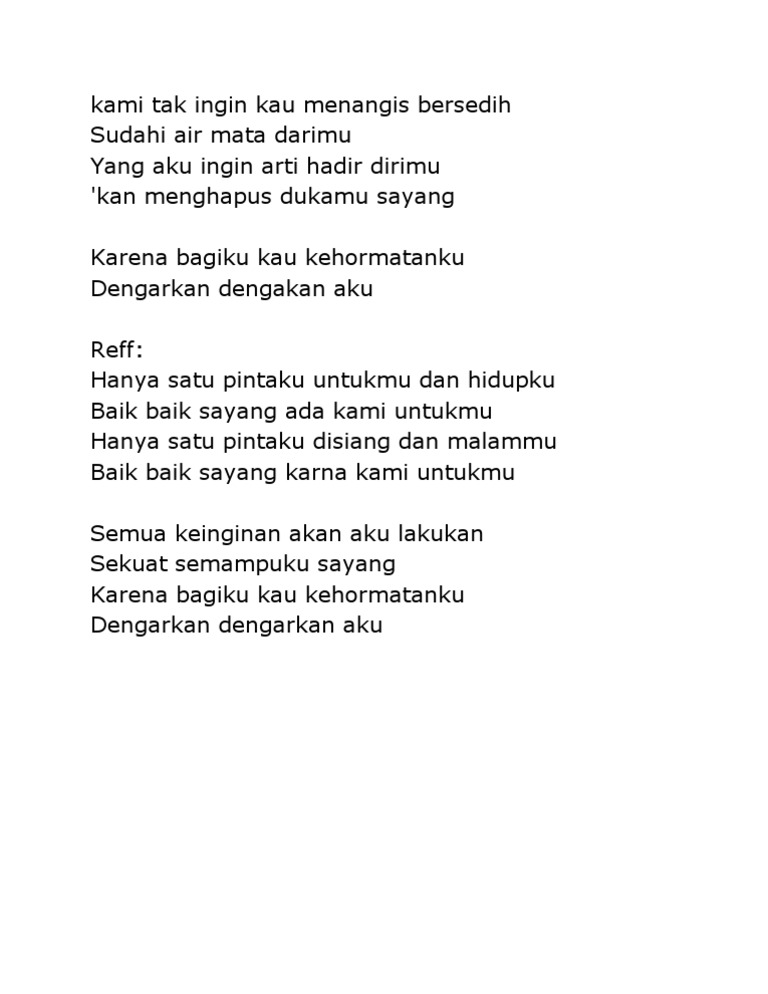 Lirik Lagu Baik Baik Sayang Comment must not exceed 1000 characters. lirik lagu baik baik sayang