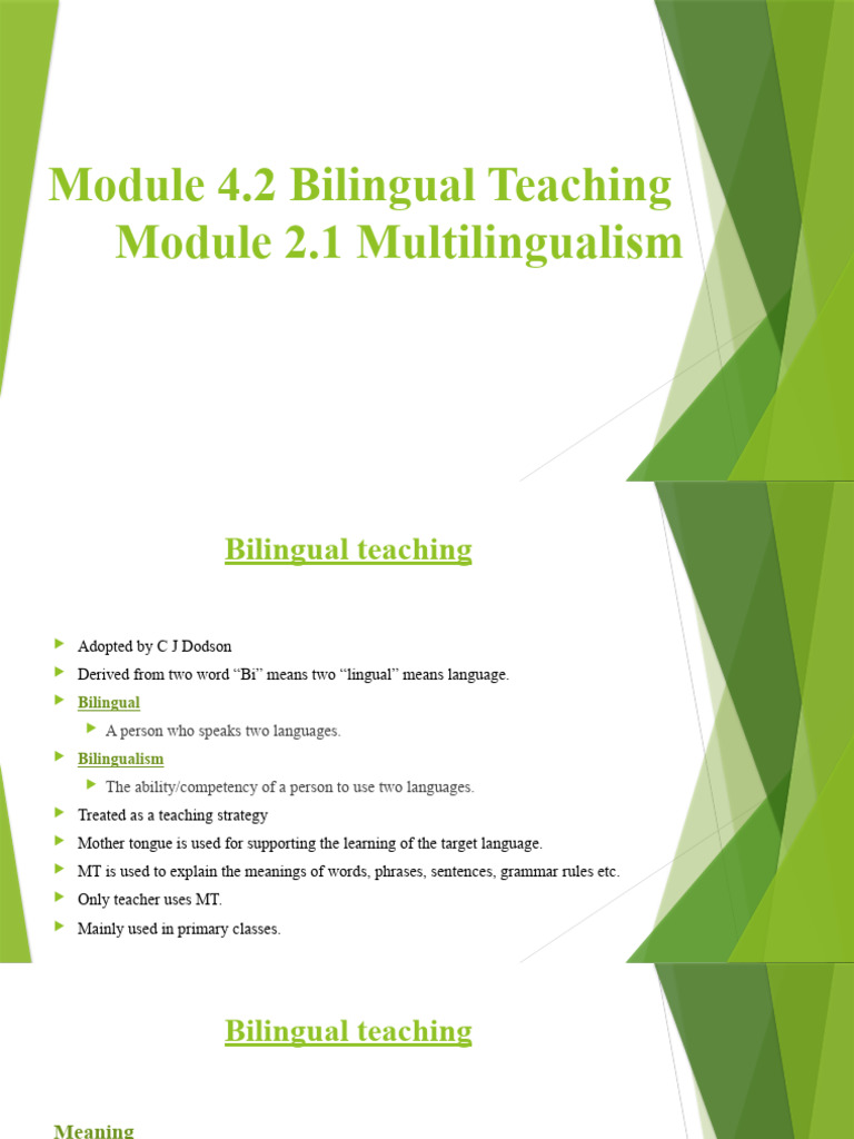 Bilingualism and Multilingualism | PDF | Multilingualism | First Language