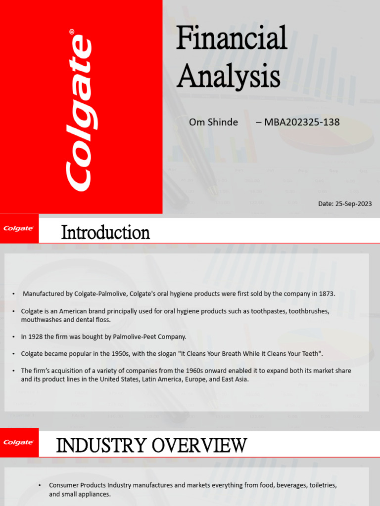 Colgate Financial Analysis 2023 | PDF | Dividend | Equity (Finance)