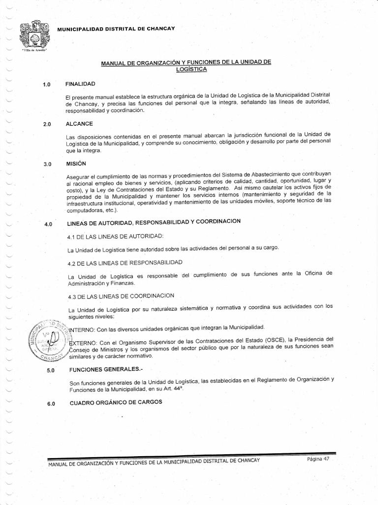 Manual de Logística de Chancay | PDF | Ingeniería | Informática