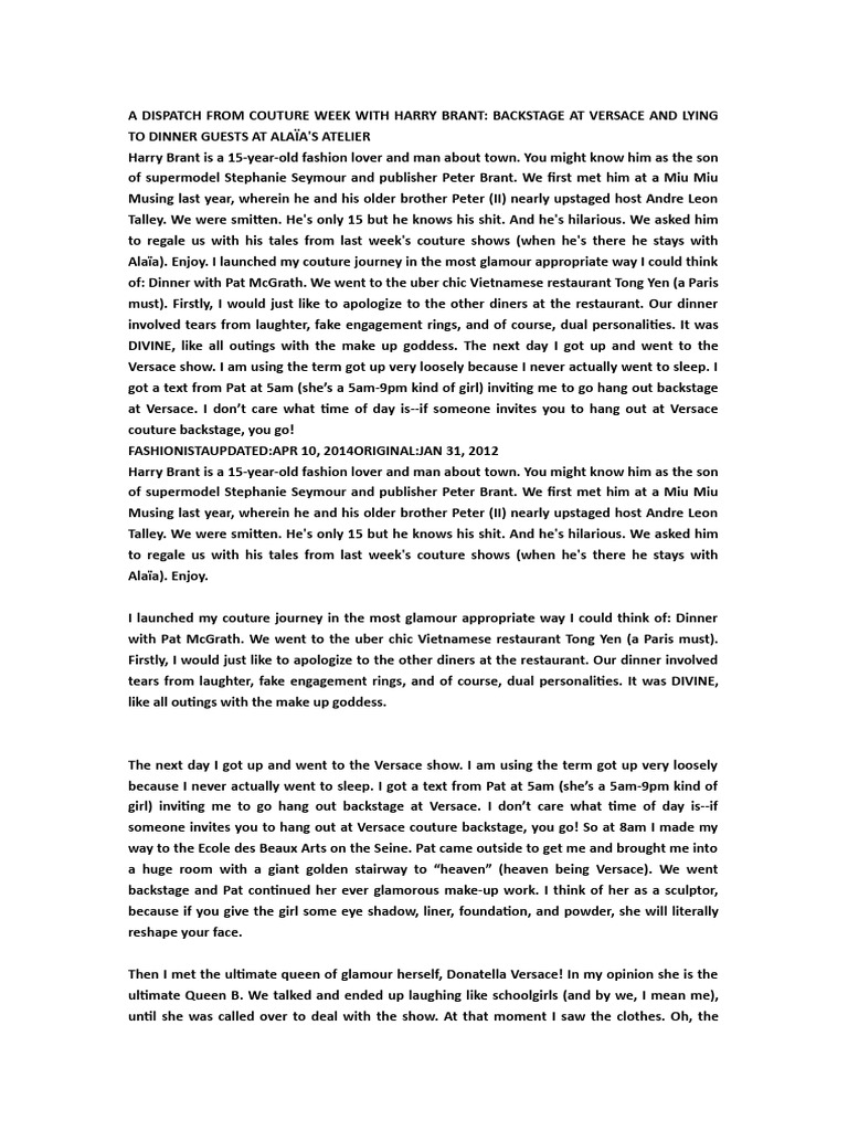 A Dispatch From | PDF | Mystery, Thriller & Crime Fiction