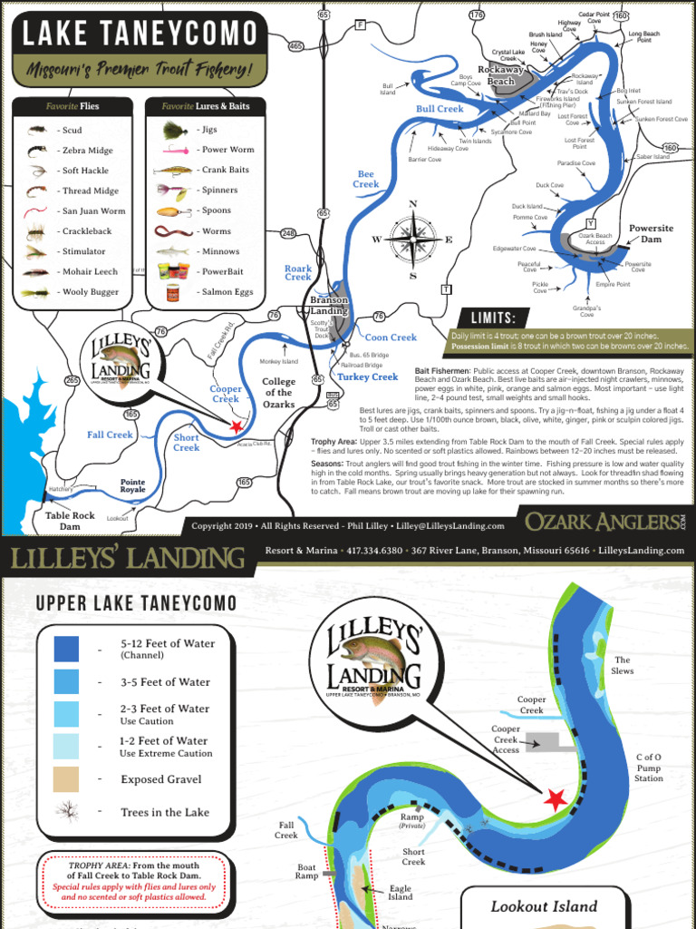 Free PDF Taneycomo Map