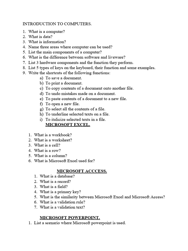 Computer Basics and Microsoft Tools Guide | PDF | Teaching Methods ...