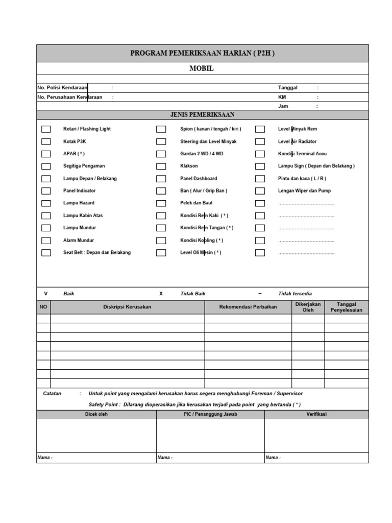 123 Program PEMERIKSAAN HARIAN Loader | PDF | Teknologi & Rekayasa