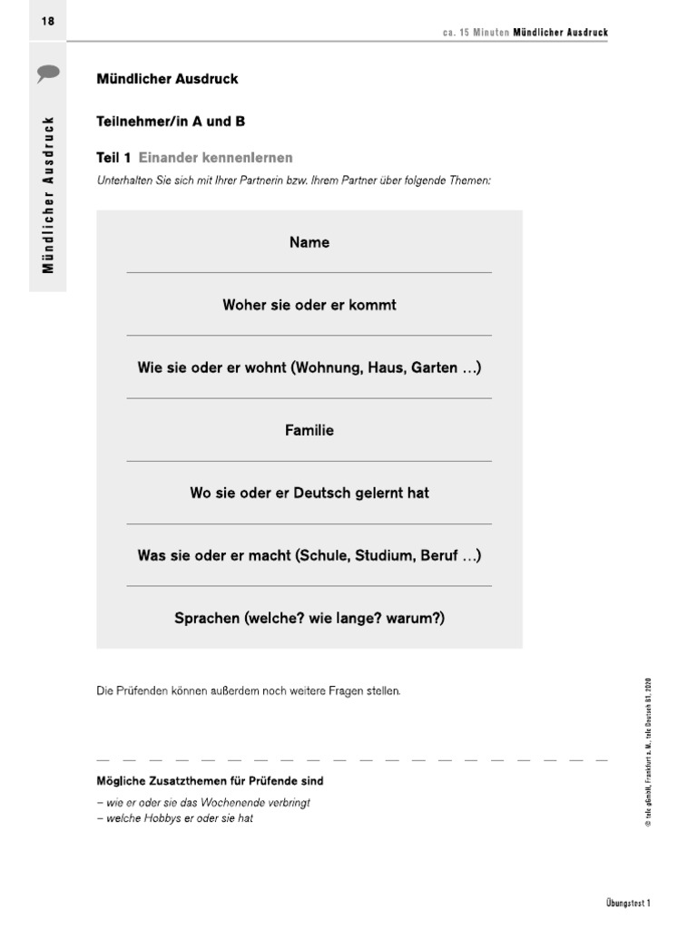 B1 Sprechen Pdf