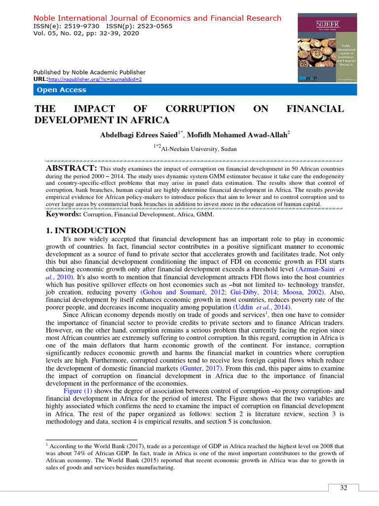 Impact of corruption in Africa | Download Free PDF | Economic Growth ...