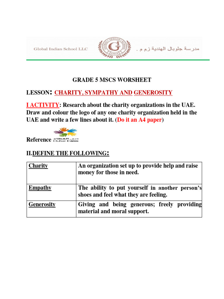 Understanding Generosity and Charity | PDF