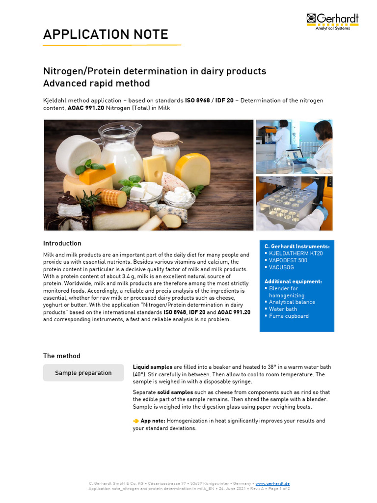 Protein Analysis in Dairy Products | PDF | Milk | Titration