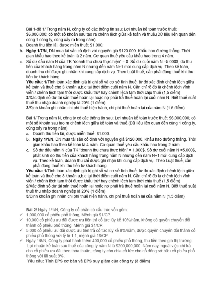 Bài S A Thi Gi A K - Dot 3 HKD 2024 | PDF