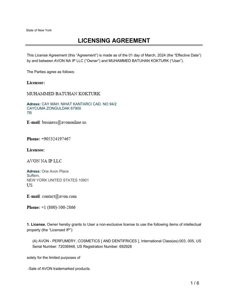 Licensing Agreement Aaaa | PDF | Intellectual Property | License