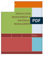 Production Management & Materials Management: Squirel Food Industries
