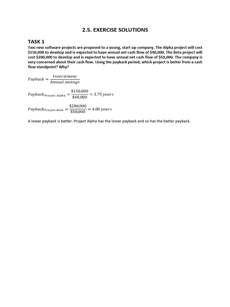 Cash Flow Analysis for Software Projects | PDF | Net Present Value ...