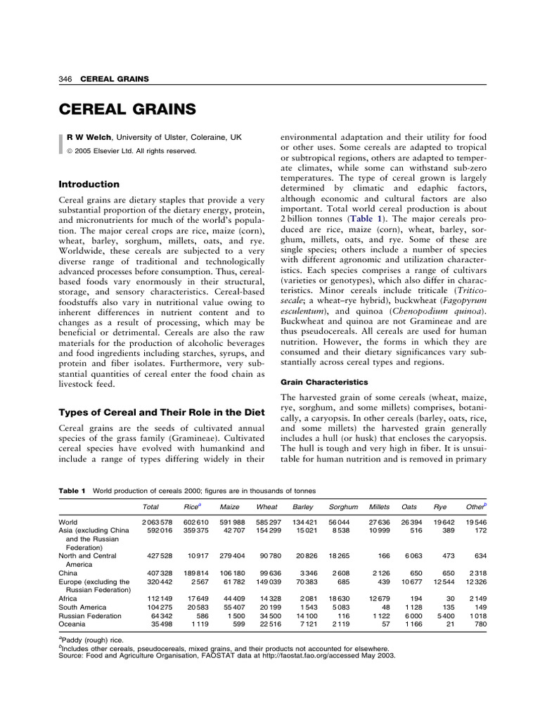 cereal amino acids Download Free PDF Cereals Crops