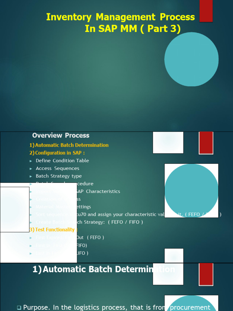 SAP MM Batch Determination Guide | PDF | Logistics | Inventory