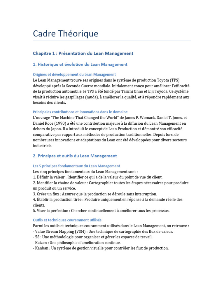 Lean Management et Efficacité Logistique | PDF | Lean (production ...