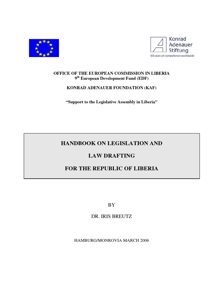 Liberia Legislation Drafting Guide Pdf Treaty Precedent