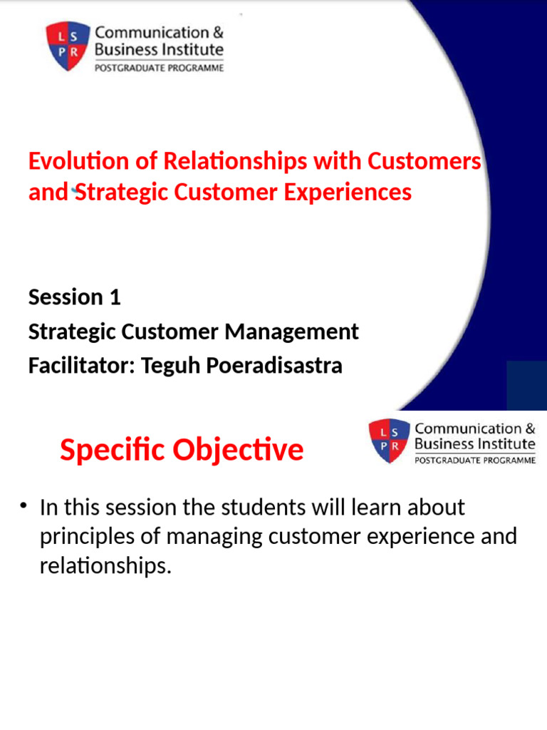 Sesi 1 Strategic Customer Management | PDF | Customer Relationship ...