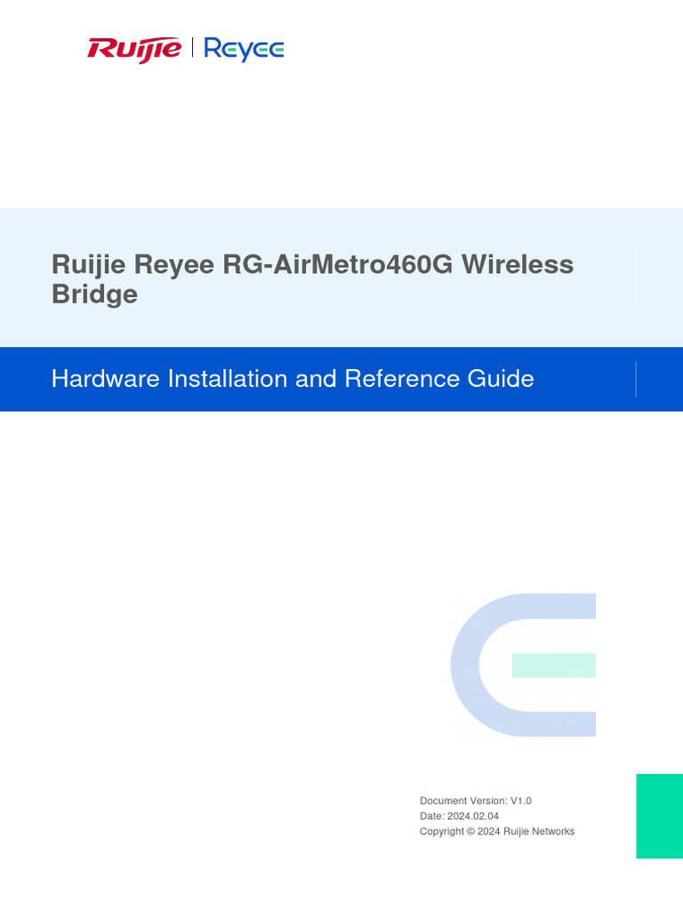 Ruijie RG-AirMetro460G Installation Guide | PDF | Network Switch ...