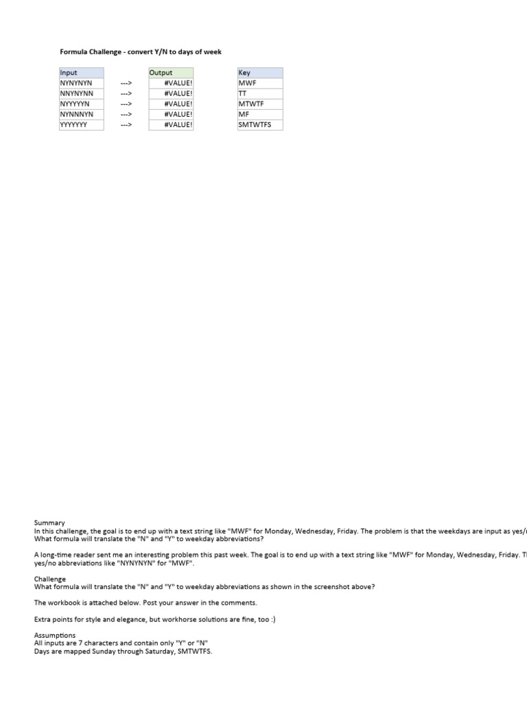 Excel Challenge - 19.04.24 | PDF | Workweek And Weekend | Computing