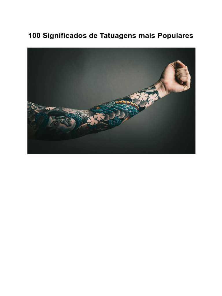 100 Significados de Tatuagens Mais Populares | PDF | Amor | Zodíaco, image size:768x1024