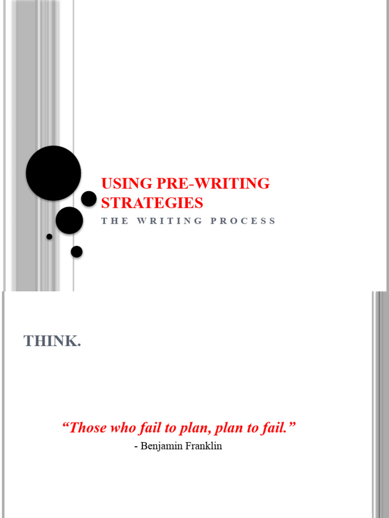 Pre-Writing Strategies for Effective Essays | PDF | Essays | Cognition