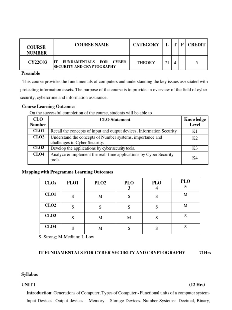 Cyber security course pdf security computer security