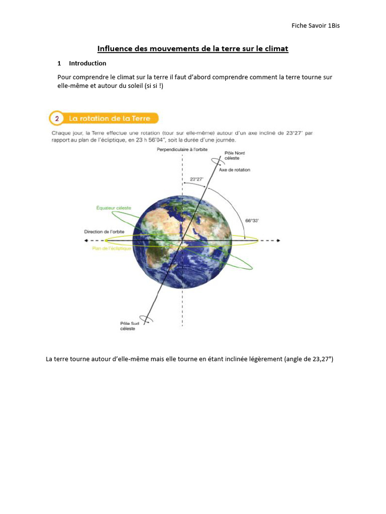 Mouvements de la Terre et climat | PDF | Tropiques | Terre