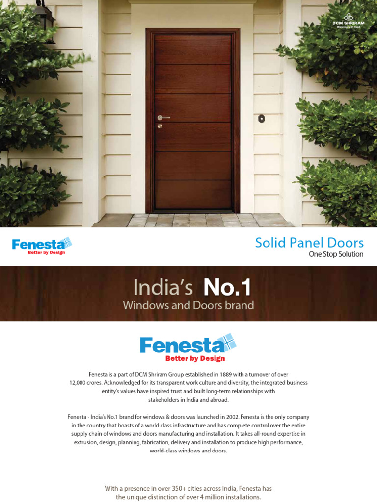 Fenesta Solid Panel Doors Catalogue | PDF | Door | Wood