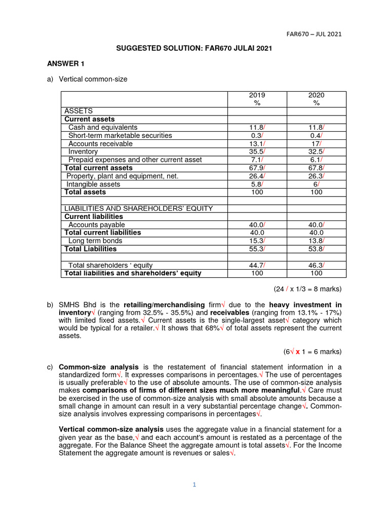 Common-Size Financial Statement Analysis | PDF | Equity (Finance) | Debt